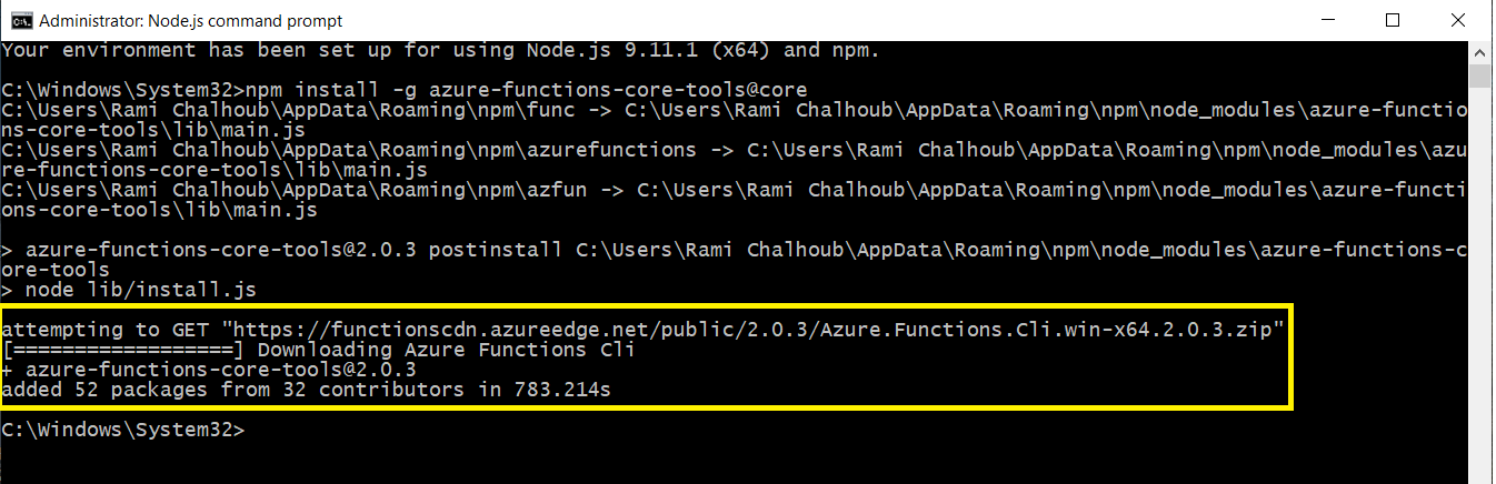 install azure functions cli 2.png